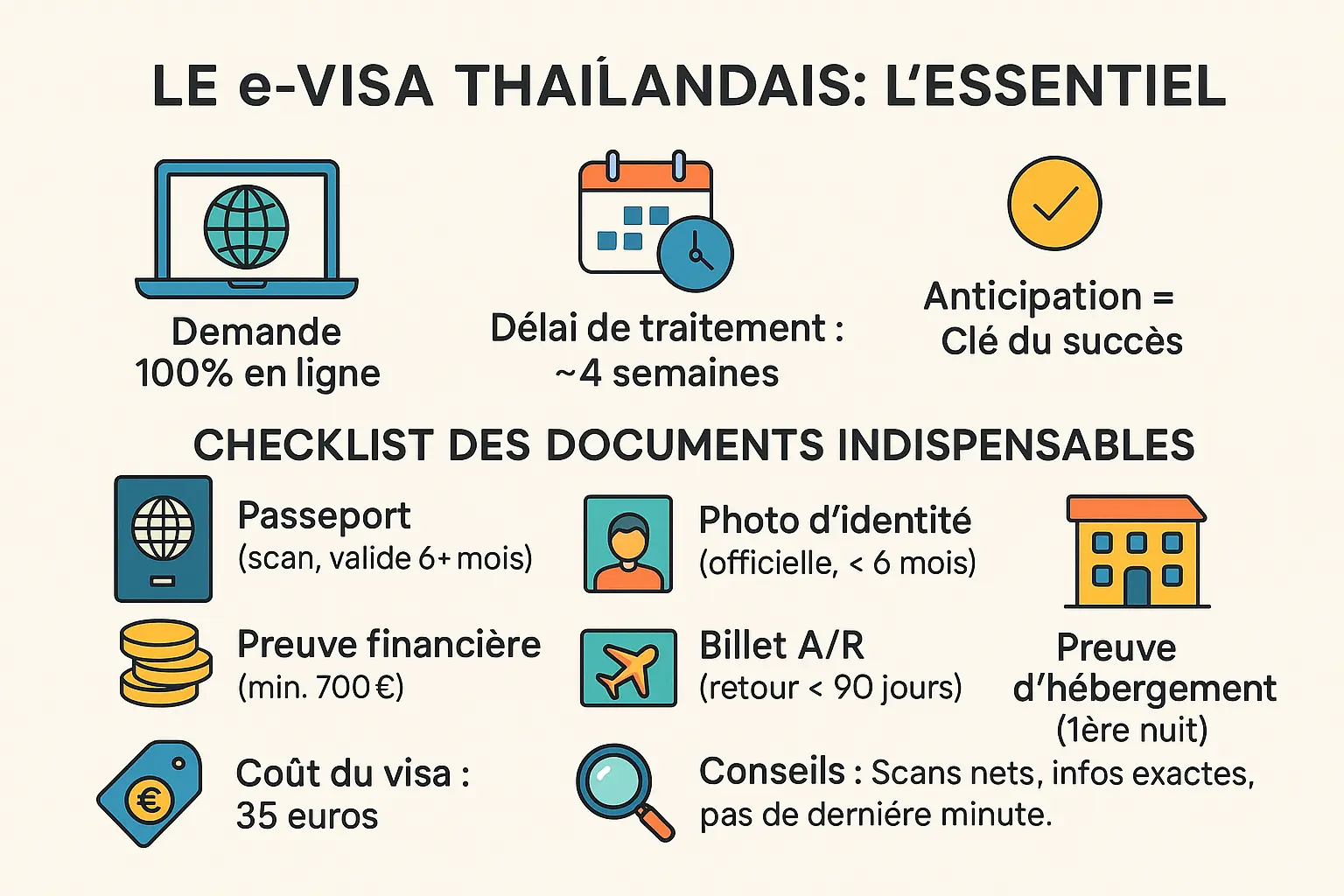 Guide e-visa Thaïlande : Étapes clés et documents requis