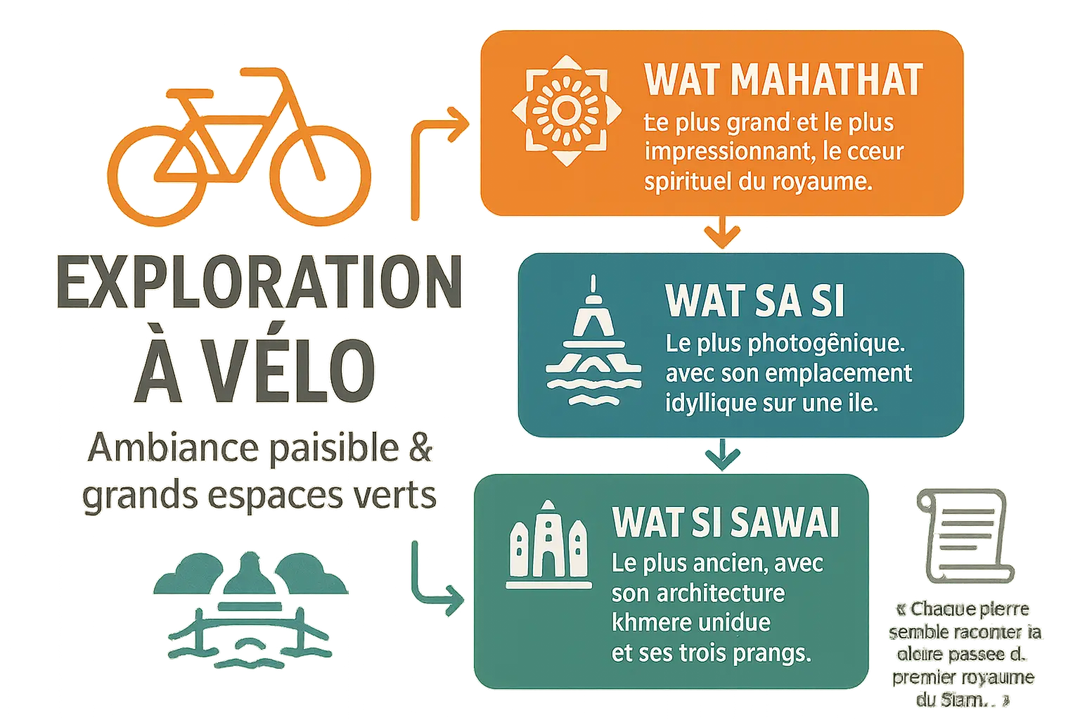 exploration à vélo à Sukhothai