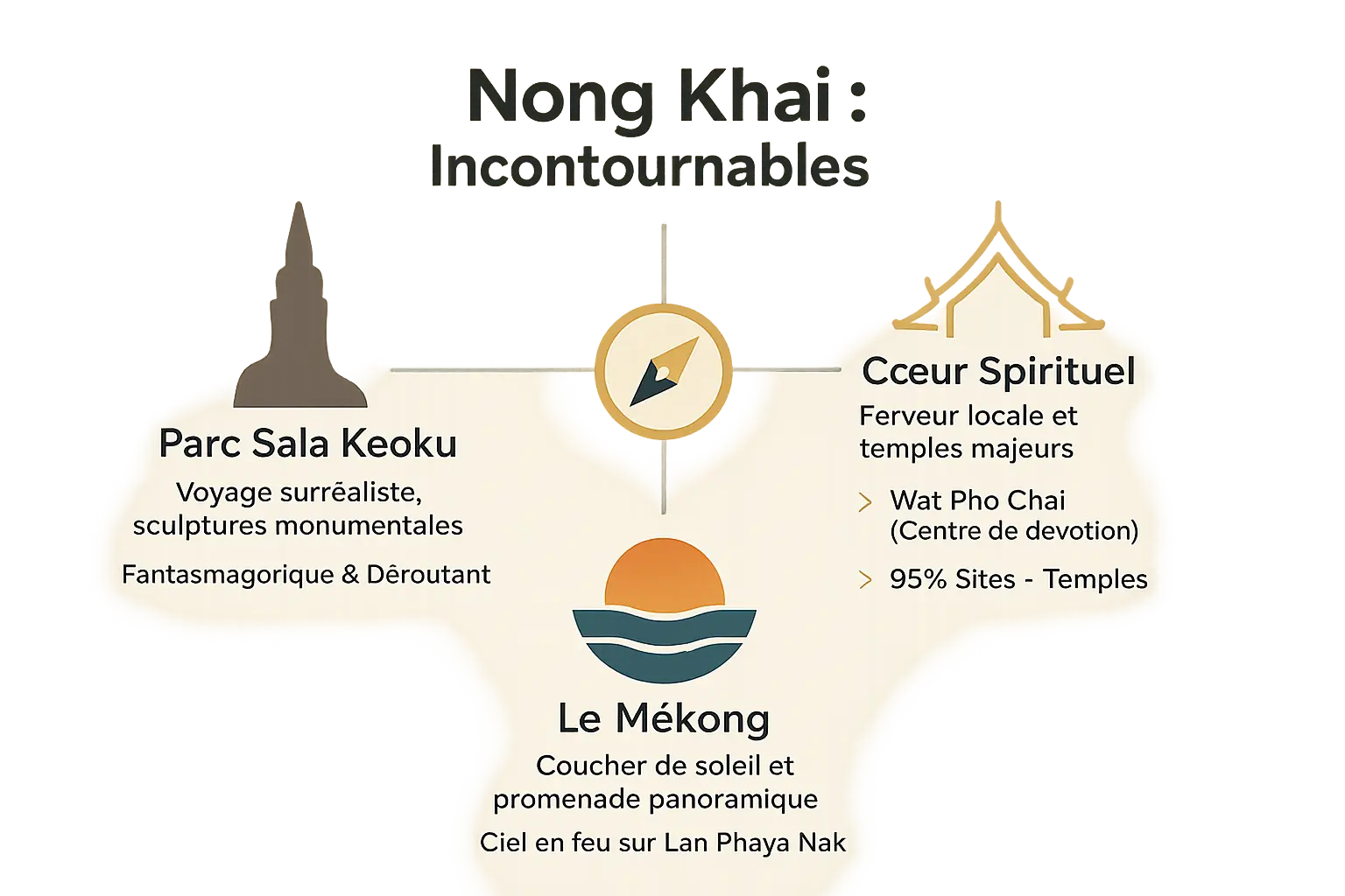 Illustration des incontournables de Nong Khai