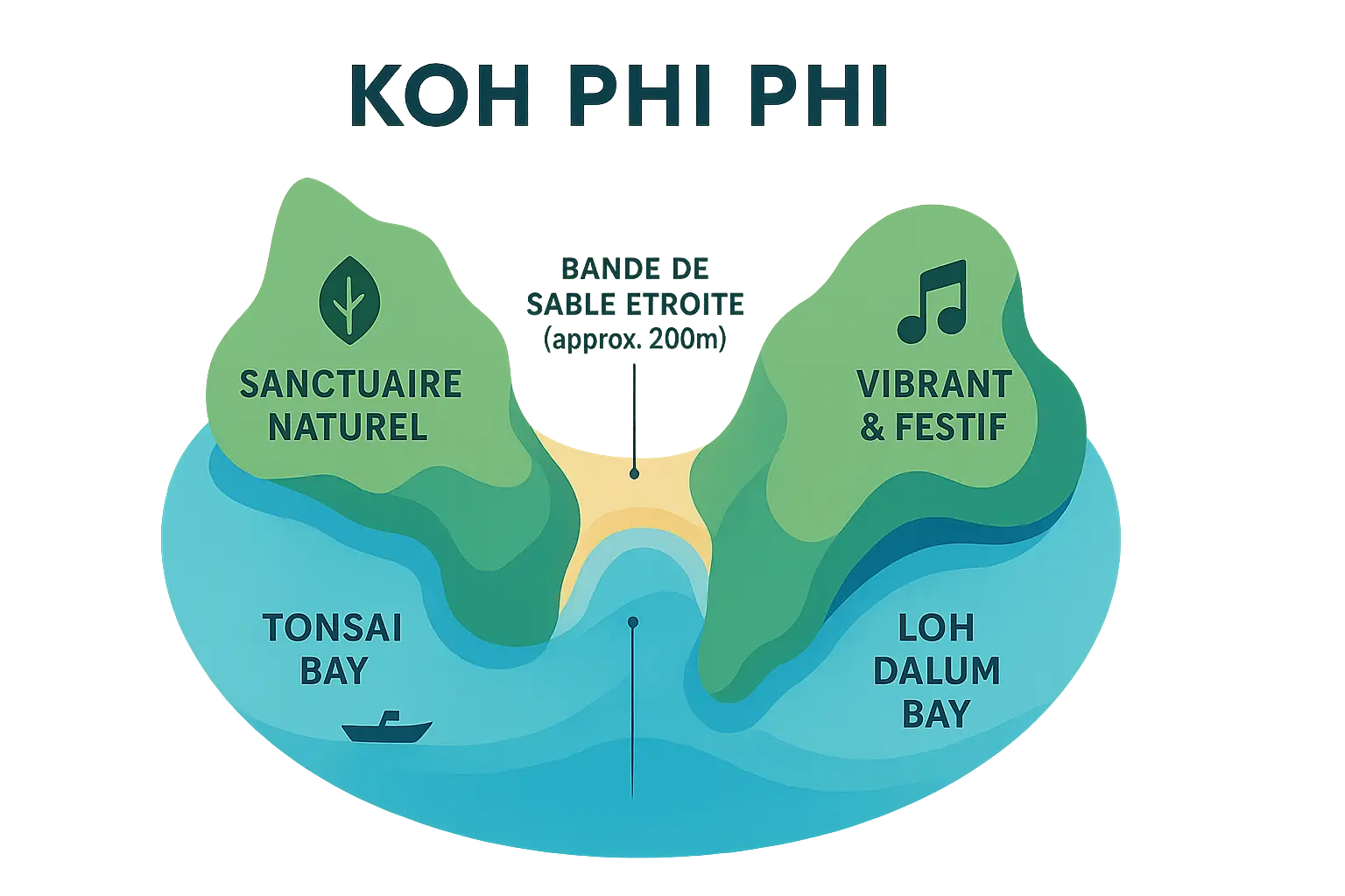 Vue géographique de Koh Phi Phi