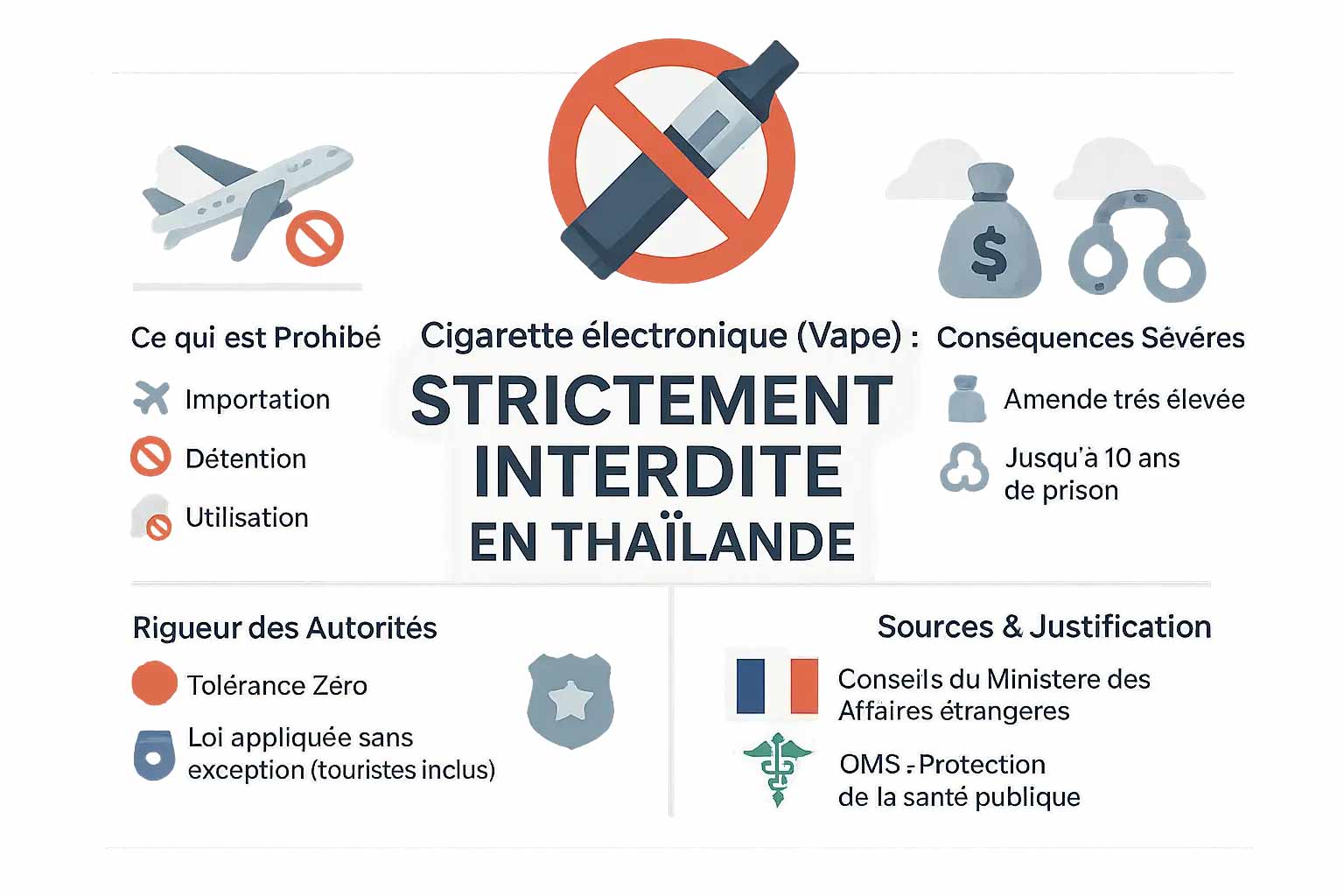 Interdiction totale des cigarettes électroniques en Thaïlande