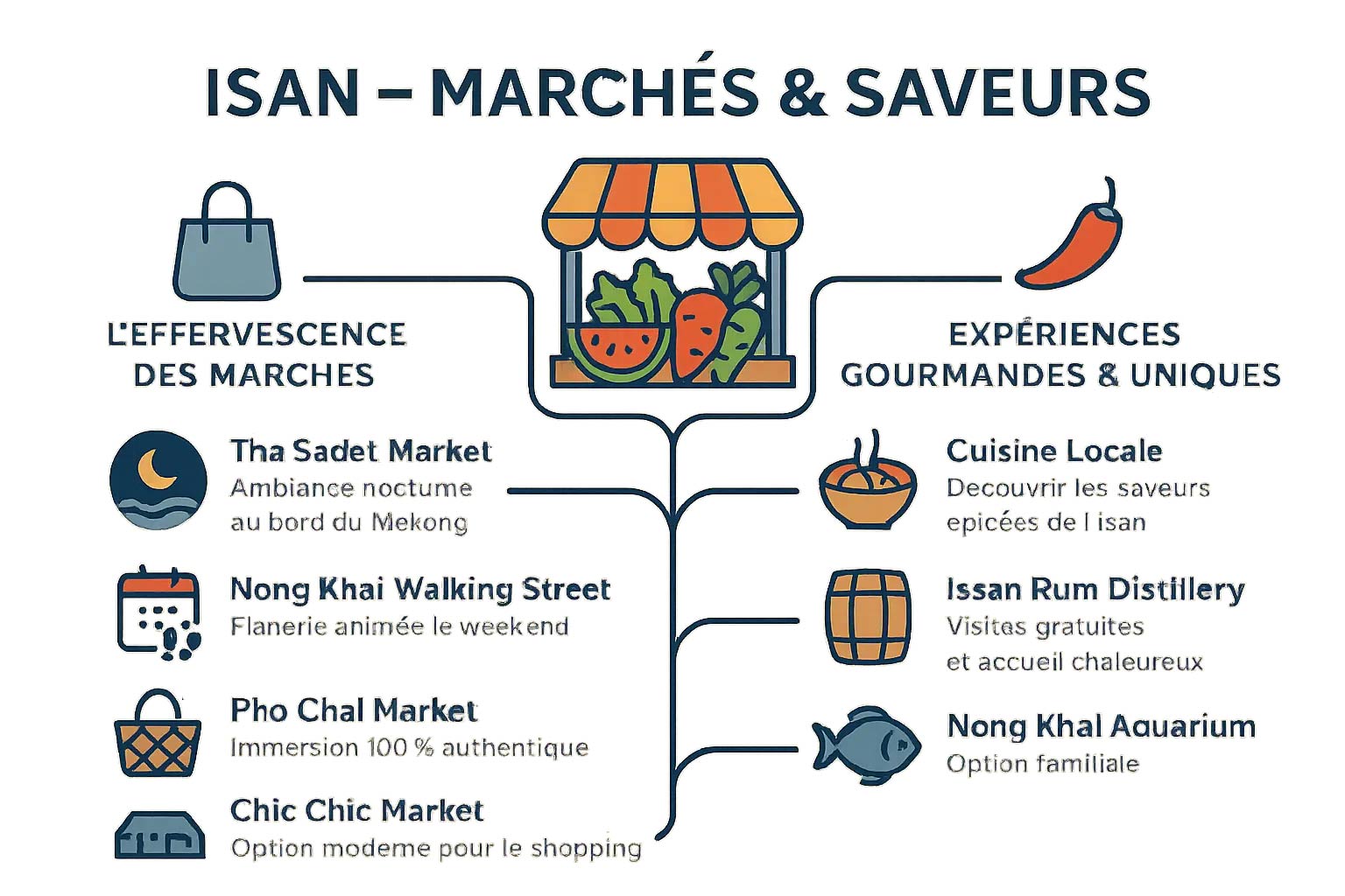 Marchés et saveurs de l'Isan à Nong Khai