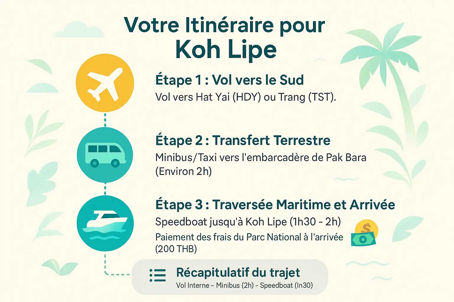 itinéraire pour rejoindre Koh Lipe Thaïlande