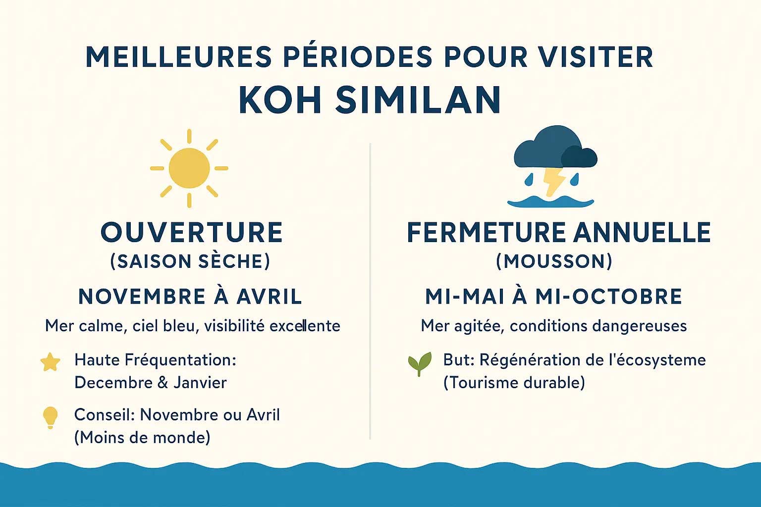 quand venir visiter les iles Similan ?