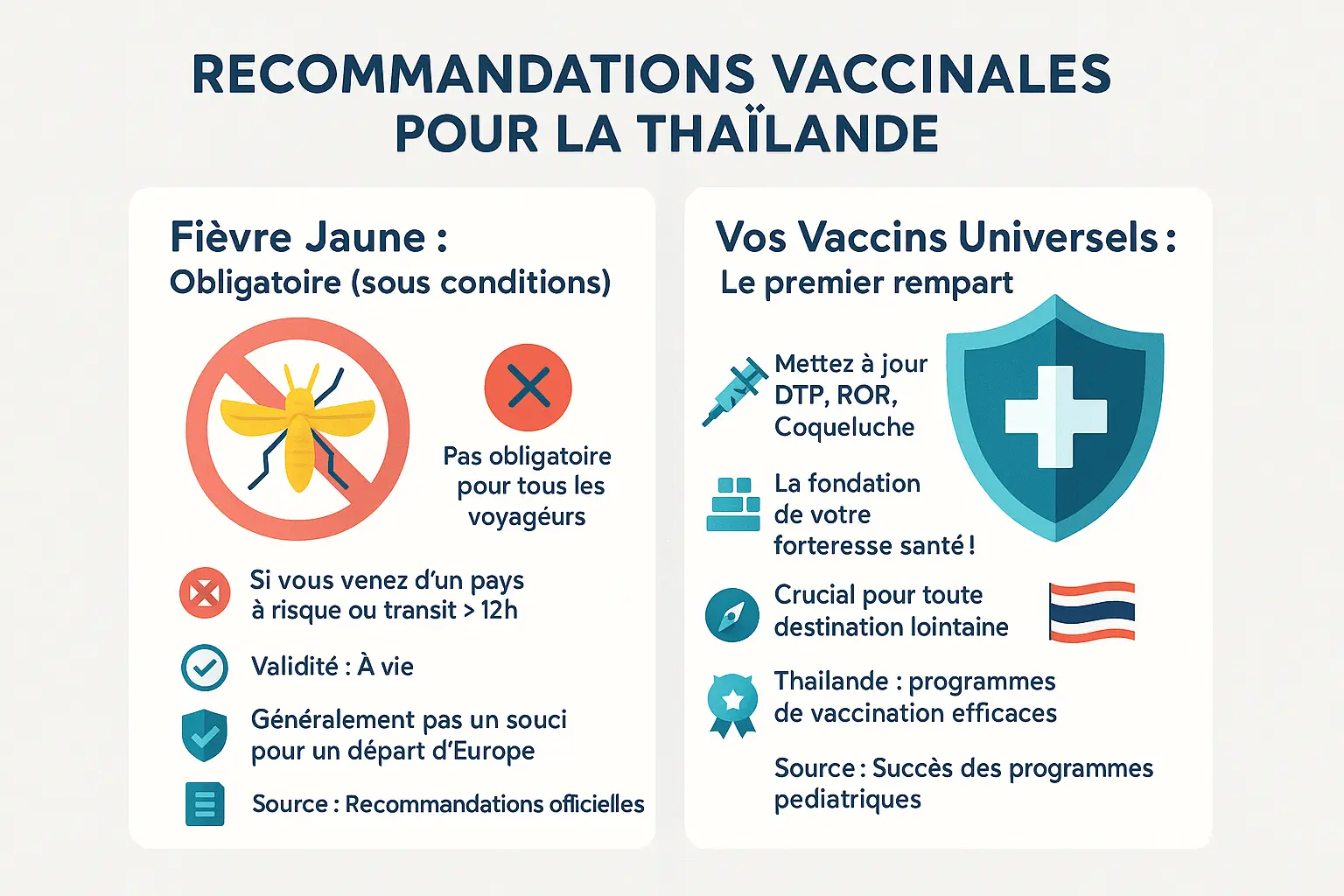 Vaccinations pour la Thaïlande : guide essentiel