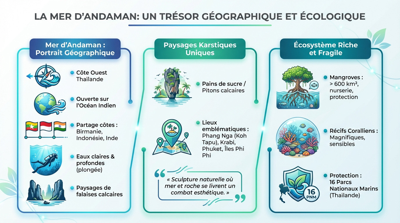 Panorama spectaculaire des formations karstiques
