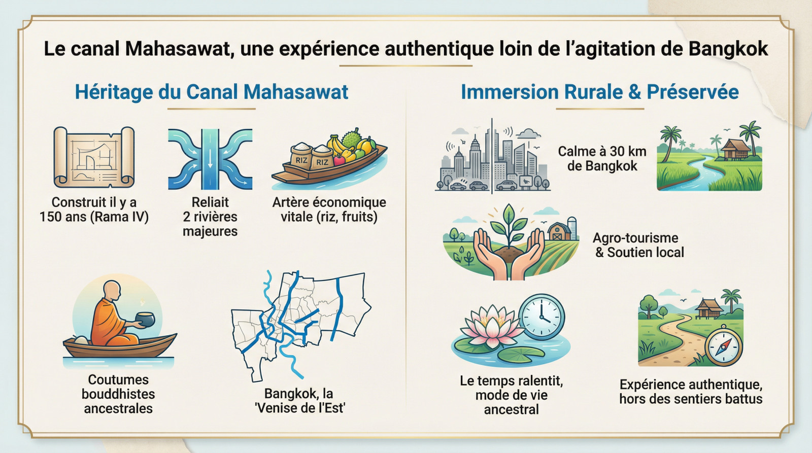 Canal Mahasawat, expérience authentique loin de l'agitation de Bangkok