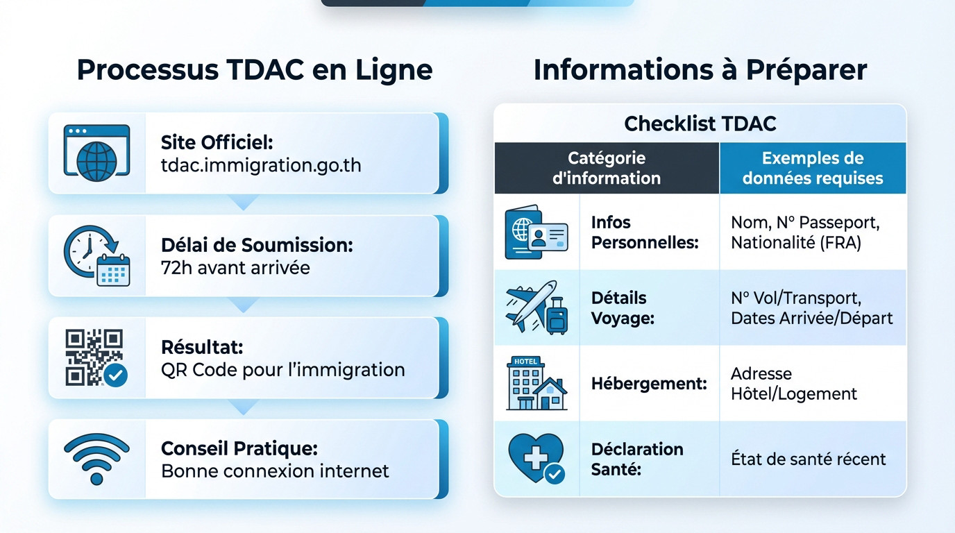 TDAC Thaïlande Obligatoire 2026 : Guide Complet pour Remplir le Formulaire en ligne