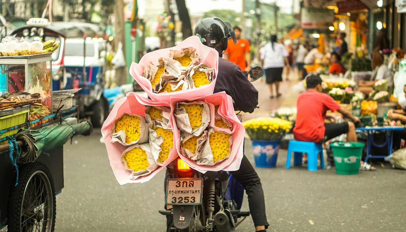 marché aux fleurs Pak Khlong Talat Bangkok