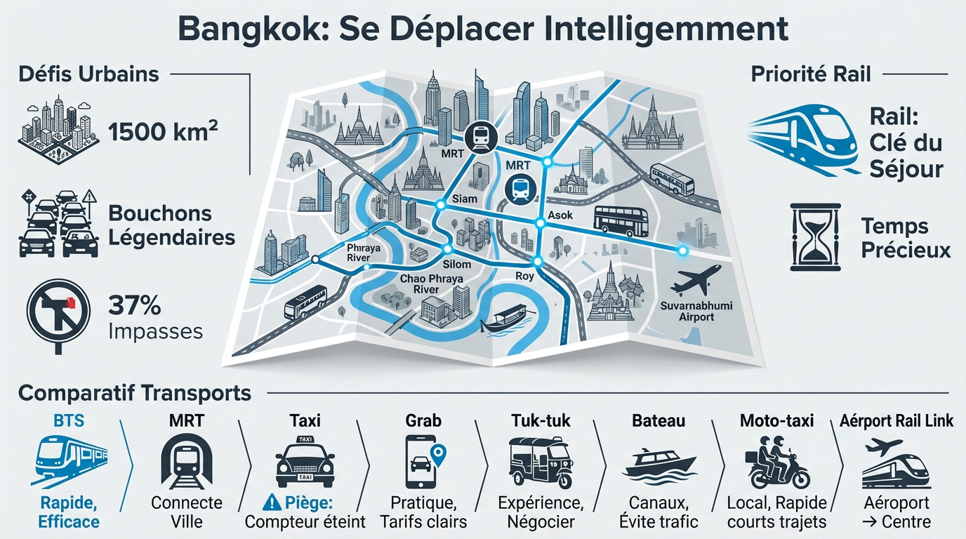 Trafic urbain et transports à Bangkok