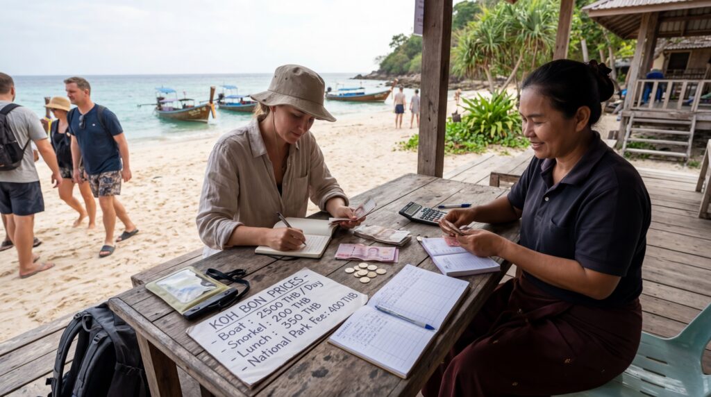 Budget et tarifs : combien coûte Koh Bon, Koh Bon Thailande