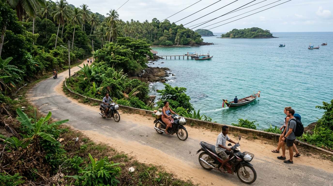 Se déplacer sur l'île, Koh Yao Noi