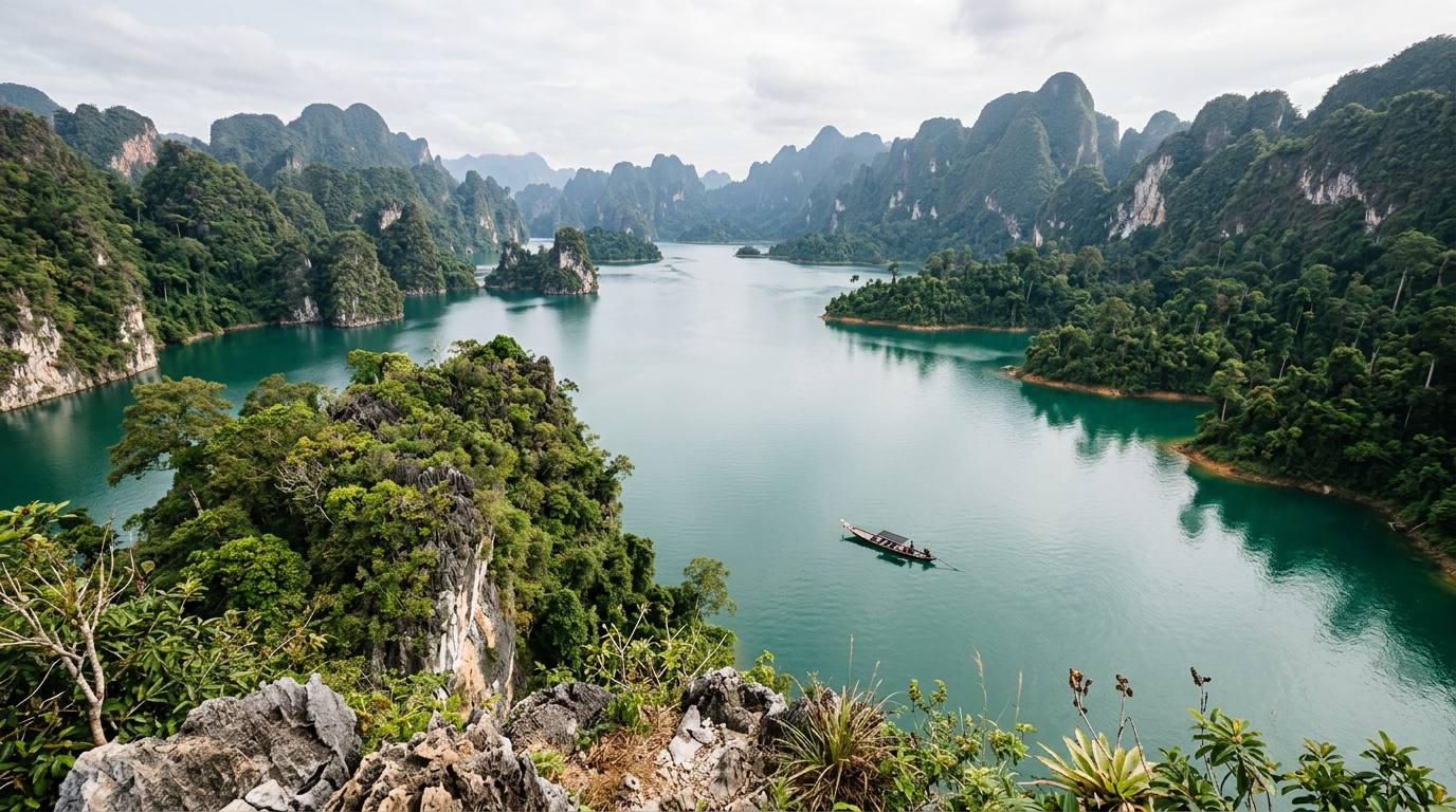 Le lac Cheow Lan, joyau du parc, Parc National Khao Sok