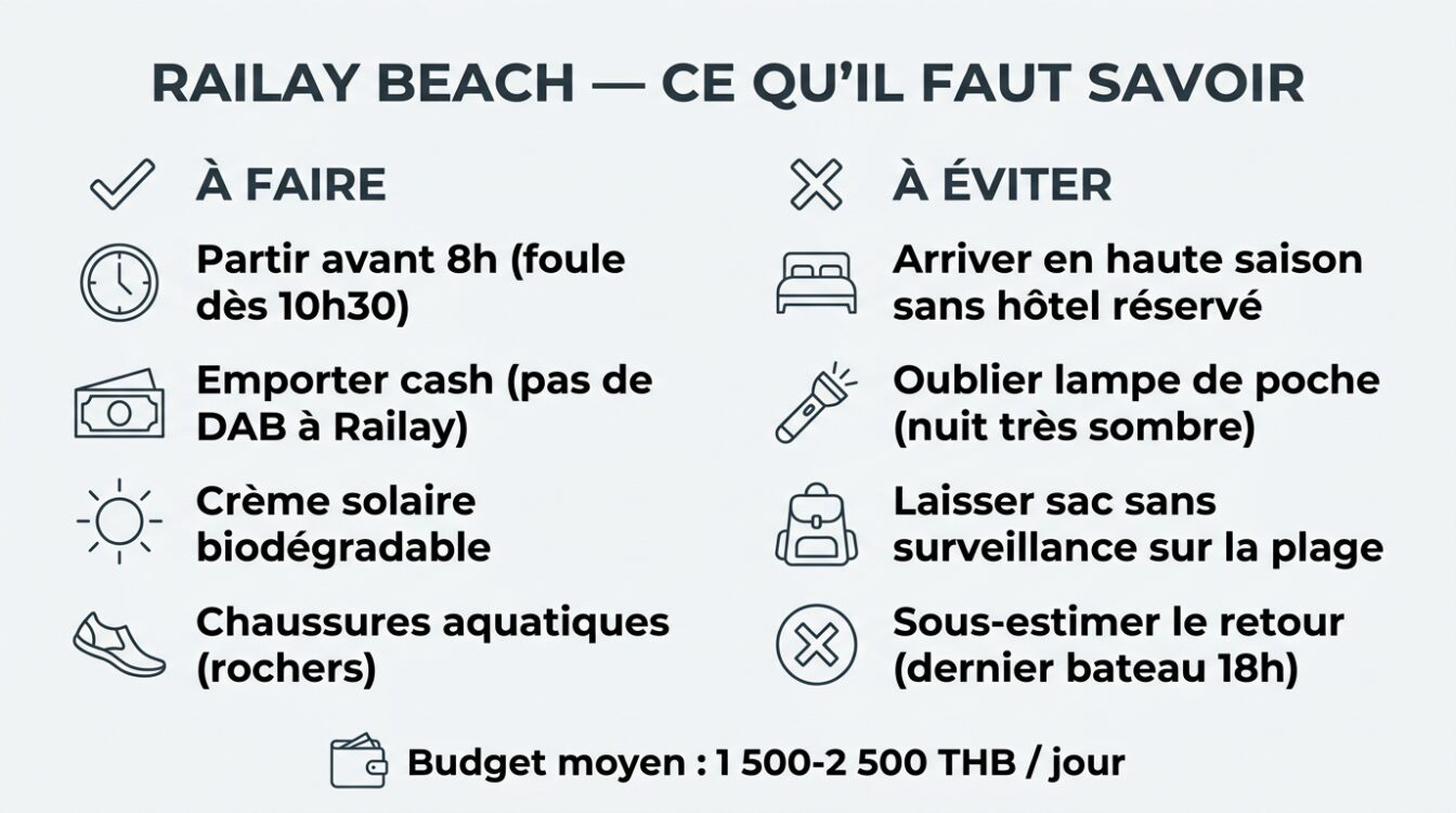 Infographie infos pratiques Railay Beach